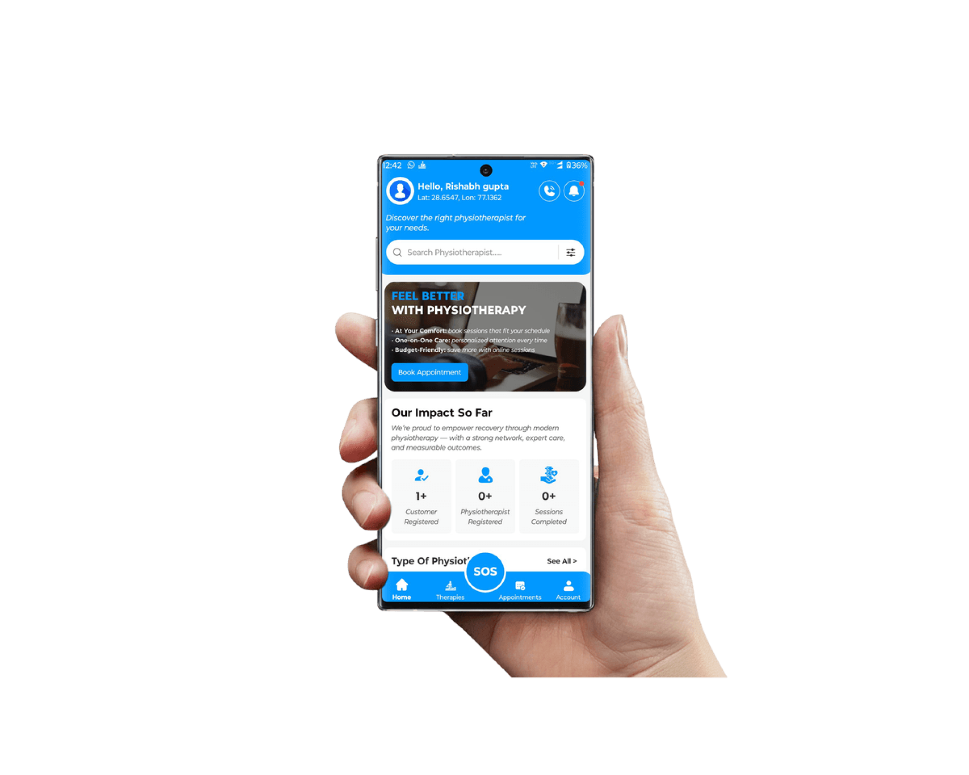 My Physio App Screen